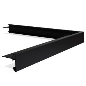 Aluminium Buitenhoek Zwart, RAL9005 45 x 45 x 500mm STRUCTUURLAK