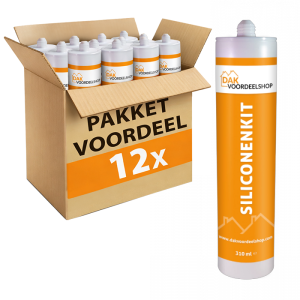 12 stuks Siliconen kit RAL 9001 310 ml - pakketvoordeel