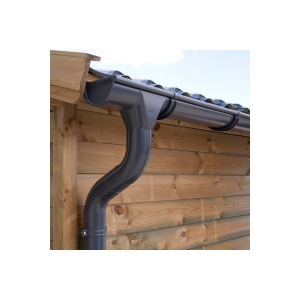 Verzinkte dakgootset compleet - dubbelzijdig - antraciet - 340 - 1360 cm