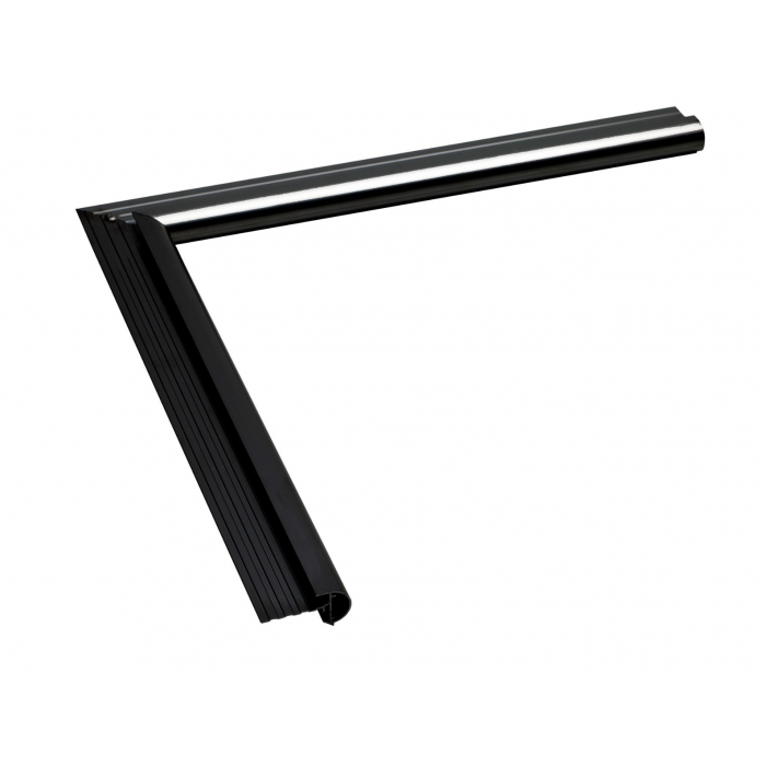 Aluminium Binnenhoek Kraal 26 x 500 x 500 mm Zwart