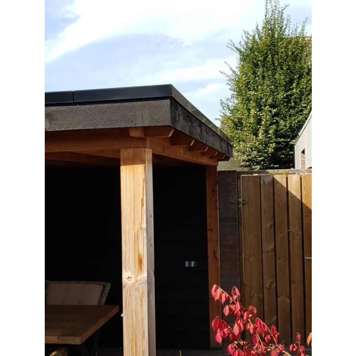 Aluminium Buitenhoek Zwart RAL9005 - 60 x 64 x 500 mm STRUCTUURLAK