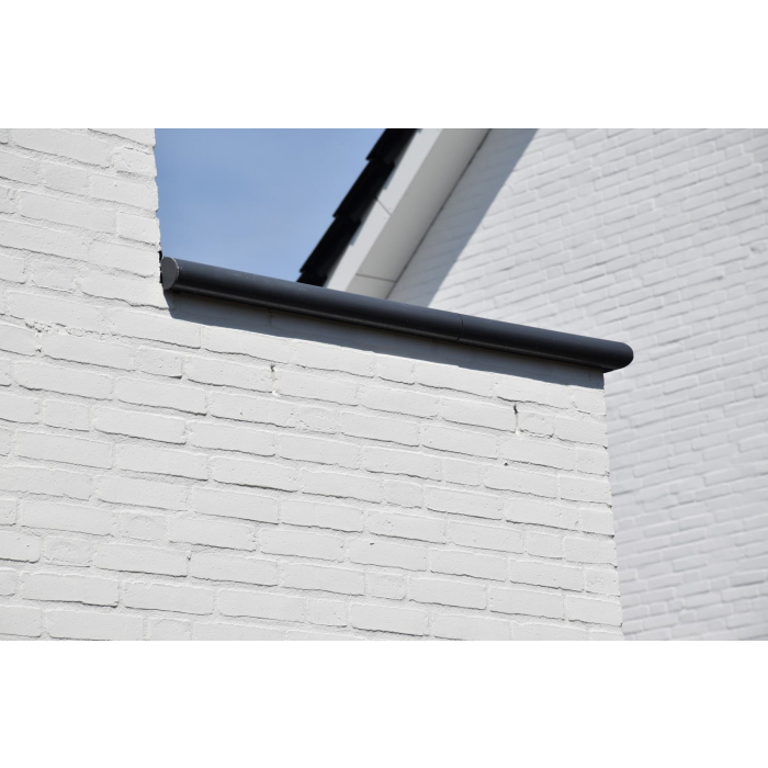 Aluminium Daktrim Kraal Zwart, RAL9005 26 x 40 x 2500mm