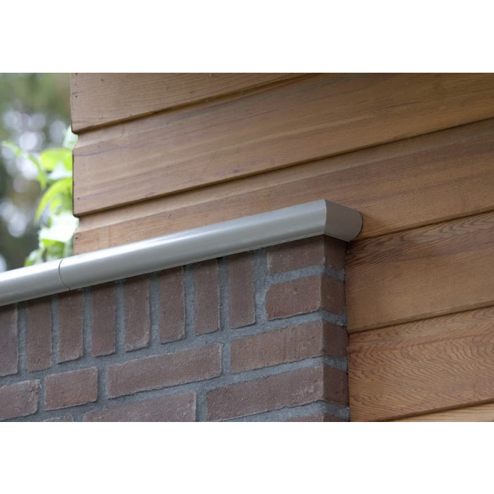 Aluminium Daktrim Kraal Zwart, RAL9005 38 x 45 x 2500mm