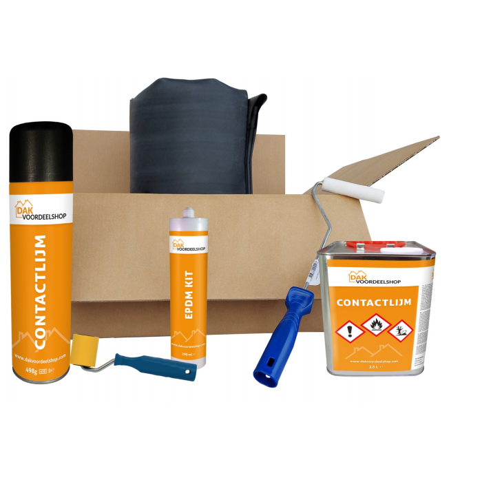 Europees EPDM Dakpakket compleet 1,20 mm dik - 5,60 meter breed