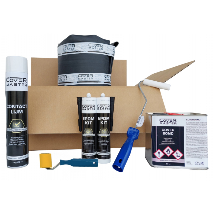 EPDM Dakpakket compleet 1,14 mm dik - 2,44 meter breed
