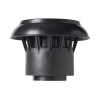 Bovenkap Anjo - Zwart - t.b.v. aluminium plakplaat 90-100 mm